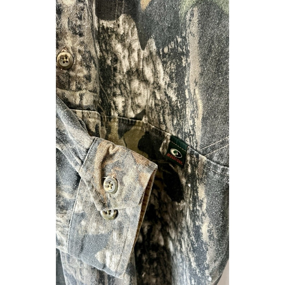 Mossy Oak Scent Stop Pro Camo Hunting Mens Shirt Large Button Down Long Sleeve - Picture 9 of 12